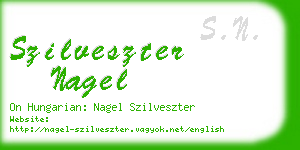 szilveszter nagel business card